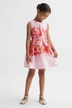 Reiss Rosalind Scuba-Kleid Mit Blumenmuster -MONSON Kleidung Geschaft Q74787s3