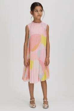 Reiss Pixie Plissiertes Kleid Mit Rüschen -MONSON Kleidung Geschaft Q76616s3