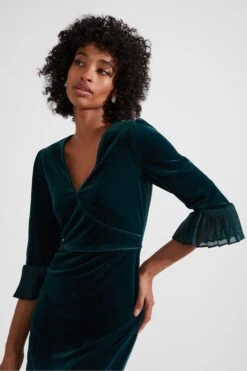 Hobbs Melodie Kleid Aus Samt, Grün 8 Hobbs Melodie Kleid Aus Samt, Grün -MONSON Kleidung Geschaft Q77143s3