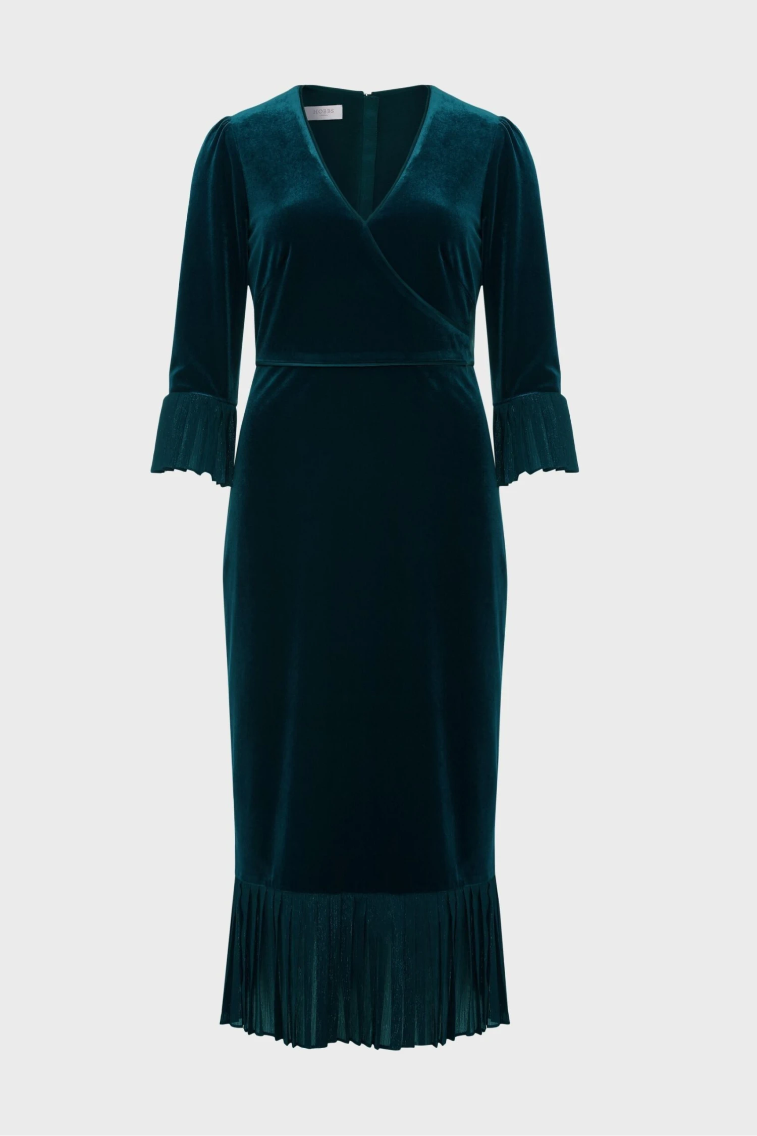 Hobbs Melodie Kleid Aus Samt, Grün 6 Hobbs Melodie Kleid Aus Samt, Grün – Bild 4