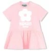 Kenzo Kids Baby Kurzärmeliges Kleid Mit Blumenlogo, Pink 1 Kenzo Kids Baby Kurzärmeliges Kleid Mit Blumenlogo, Pink -MONSON Kleidung Geschaft Q77901s
