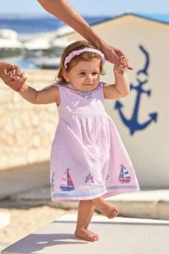 Jojo Maman Bebe Jojo Maman Bébé Sailor Baby Kleid Mit Applikation
