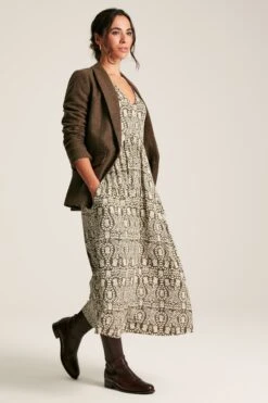 Joules Nia Wadenlanges Gemustertes Kleid Mit Taschen Und Langen Ärmeln -MONSON Kleidung Geschaft Q81254s3