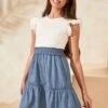 Lipsy Chambray-Kleid Mit Minirock (5–16 Jahre)