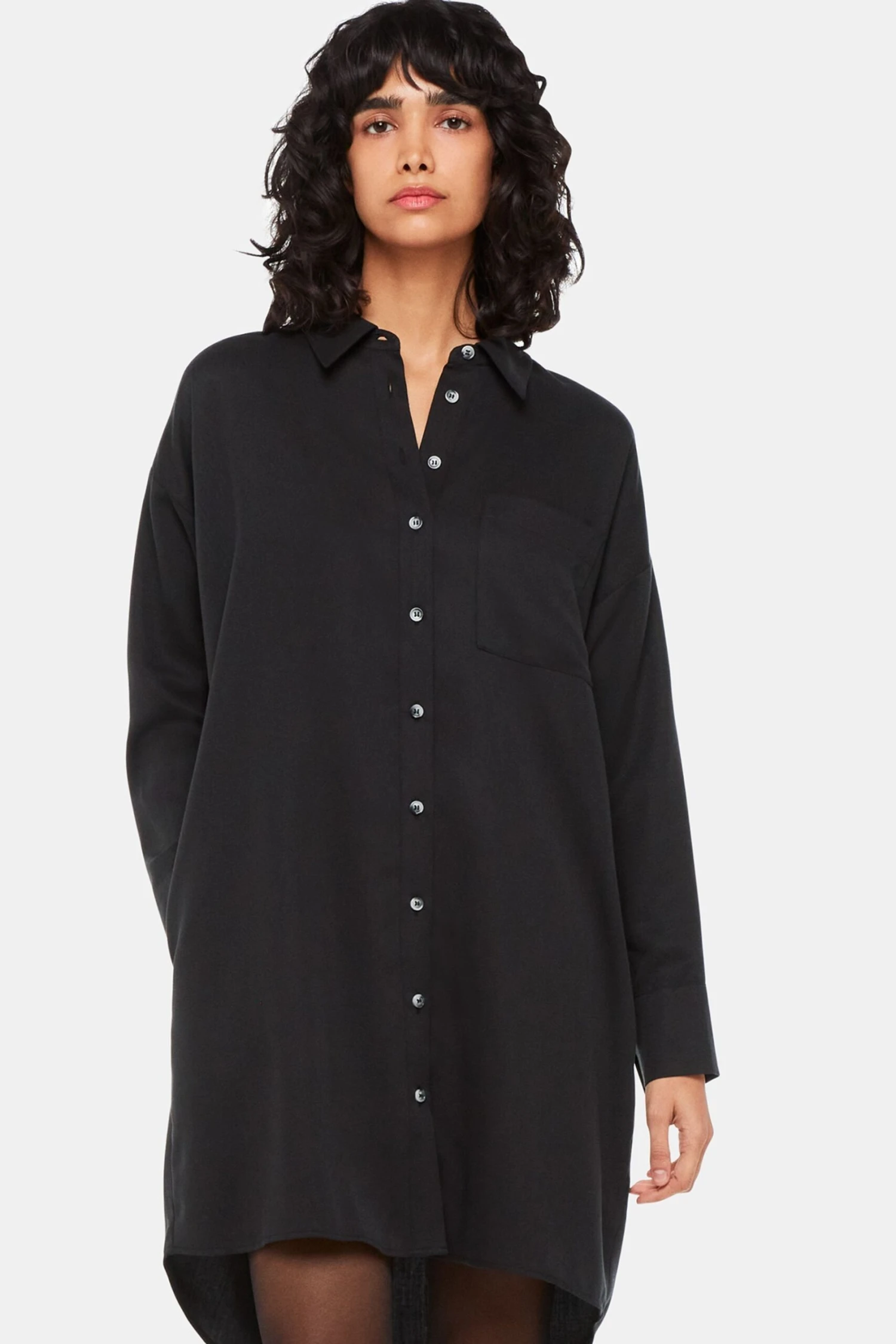 Whistles Helena Schwarzes Kleid In Relaxed Fit 3 Whistles Helena Schwarzes Kleid In Relaxed Fit