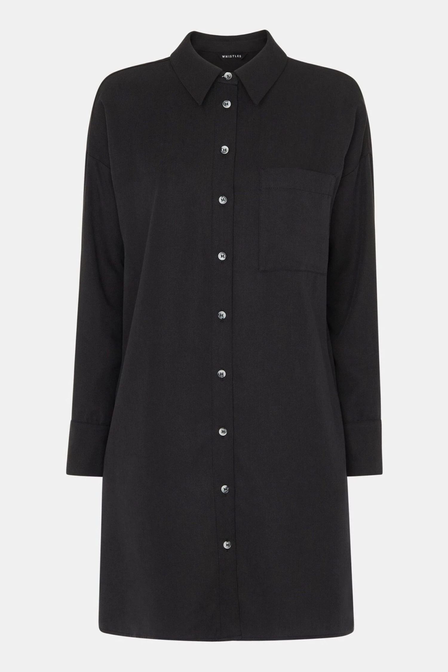 Whistles Helena Schwarzes Kleid In Relaxed Fit 7 Whistles Helena Schwarzes Kleid In Relaxed Fit – Bild 5