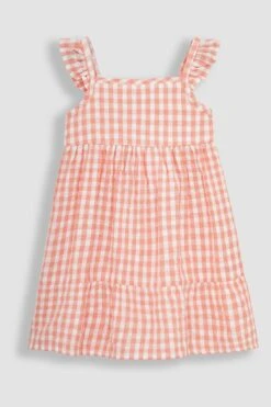 Jojo Maman Bebe Jojo Maman Bébé Gestuftes Kleid Mit Rüschenträgern