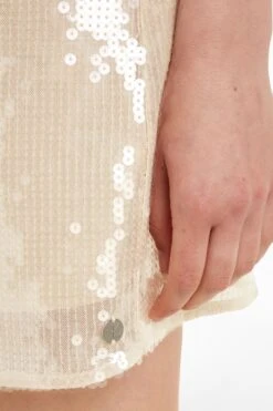 Calvin Klein Jeans Silbernes Kleid -MONSON Kleidung Geschaft Q85612s3