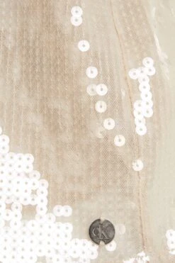 Calvin Klein Jeans Silbernes Kleid -MONSON Kleidung Geschaft Q85612s4