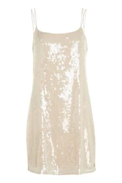 Calvin Klein Jeans Silbernes Kleid -MONSON Kleidung Geschaft Q85612s6