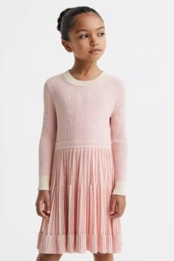 Reiss Teagan Geripptes, Ausgestelltes Kleid -MONSON Kleidung Geschaft Q85794s3