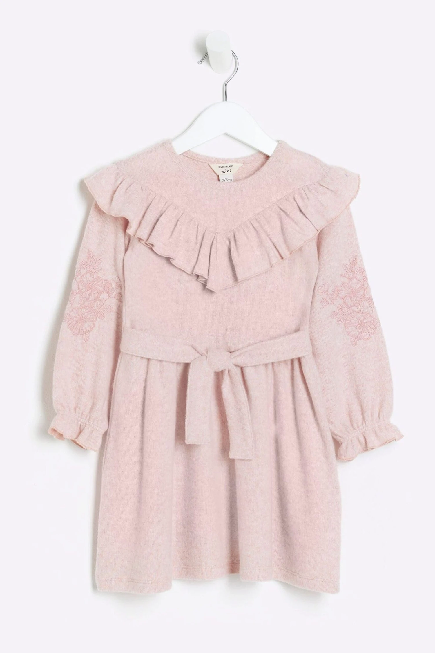 River Island Mädchen Kuscheliges Kleid Mit Stickerei 3 River Island Mädchen Kuscheliges Kleid Mit Stickerei