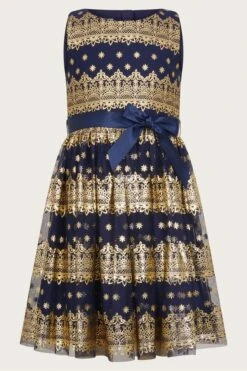 Monsoon Neopren-Kleid Mit Folienprint