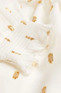 Monsoon Glitzerndes Dobby-Kleid -MONSON Kleidung Geschaft Q90311s3