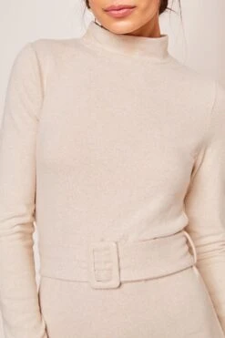 Lipsy Kuscheliges Midi-Pullover-Kleid Mit Hohem Gürtelausschnitt Und Koloratur 9 Lipsy Kuscheliges Midi-Pullover-Kleid Mit Hohem Gürtelausschnitt Und Koloratur -MONSON Kleidung Geschaft Q91016s4