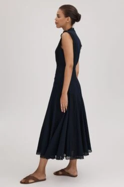 Midi Kleid „Florere“ Aus Baumwolle Spitze -MONSON Kleidung Geschaft Q92909s4