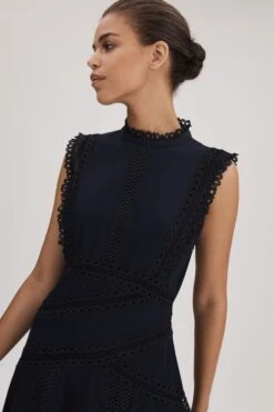 Midi Kleid „Florere“ Aus Baumwolle Spitze -MONSON Kleidung Geschaft Q92909s5