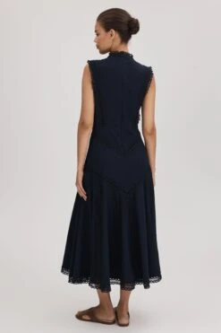 Midi Kleid „Florere“ Aus Baumwolle Spitze -MONSON Kleidung Geschaft Q92909s6