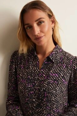 Phase Eight Dolly Swing-Kleid Mit Schlangenmuster, Violett -MONSON Kleidung Geschaft Q94211s5