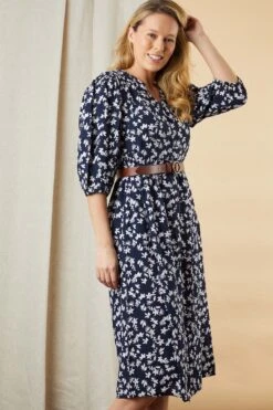 Lakeland Leather Lucy Durchgeknöpftes Kleid, Blau