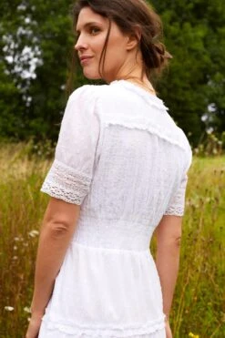 Aspiga Viola Kleid Aus Biobaumwolle, Weiß -MONSON Kleidung Geschaft T73321s3