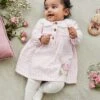 Jojo Maman Bebe JoJo Maman Bébé Peter Rabbit Kleid Mit Gingham-Applikationen Und Strumpfhosen-Set -MONSON Kleidung Geschaft T75688s