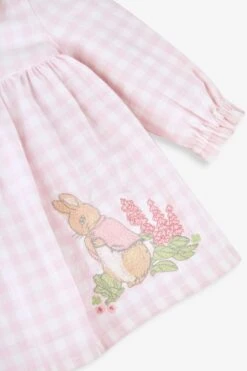 Jojo Maman Bebe JoJo Maman Bébé Peter Rabbit Kleid Mit Gingham-Applikationen Und Strumpfhosen-Set -MONSON Kleidung Geschaft T75688s8