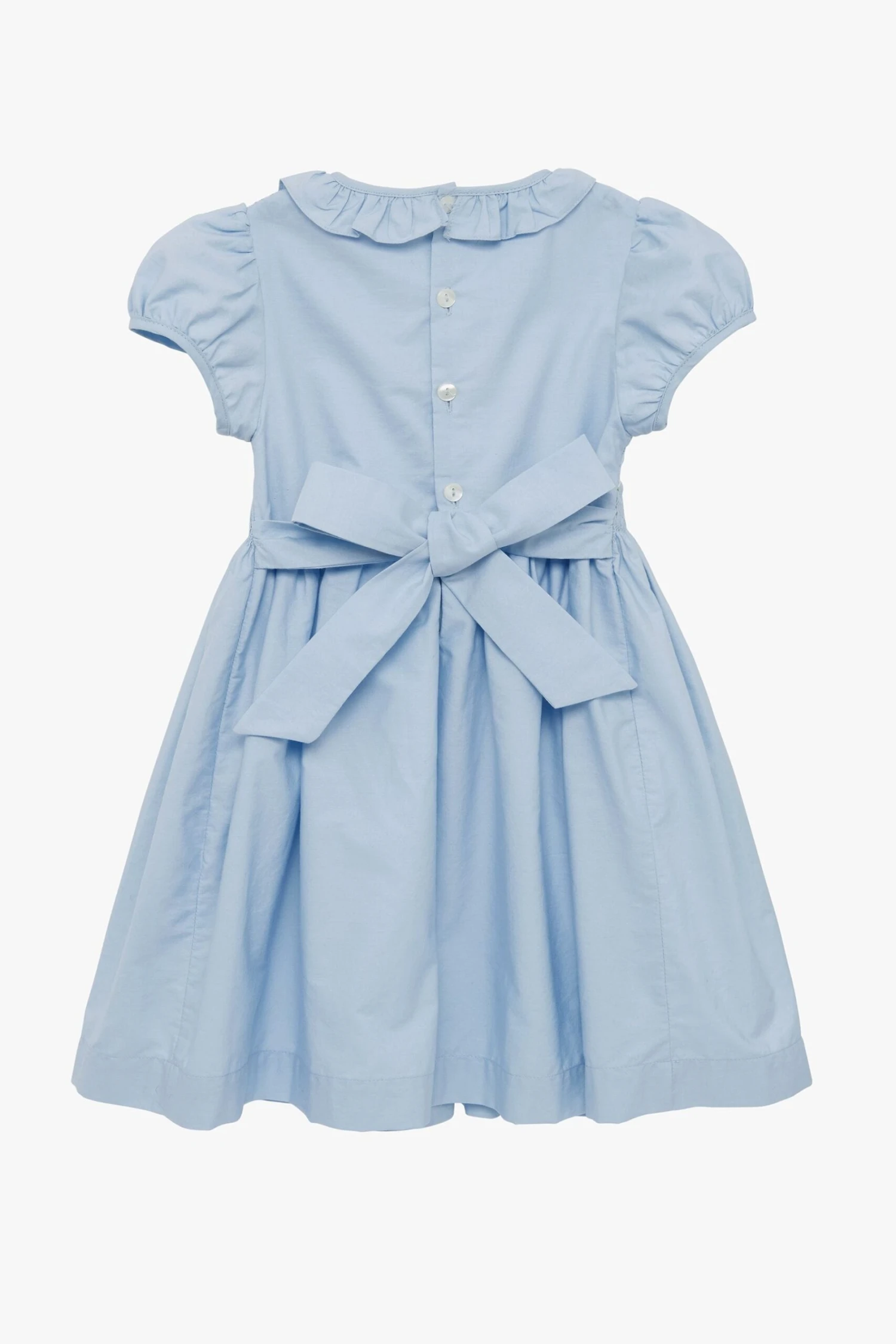 Trotters London Willow Rose Handgesmoktes Kleid, Blau 4 Trotters London Willow Rose Handgesmoktes Kleid, Blau – Bild 2