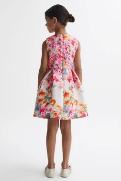 Reiss Emily Geblümtes Scuba-Kleid -MONSON Kleidung Geschaft T99372s5
