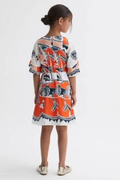 Reiss April Fließendes, Bedrucktes Kleid -MONSON Kleidung Geschaft U54601s4