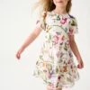 Baker By Ted Baker (0–13 Jahre) Geblümtes Weißes Kleid -MONSON Kleidung Geschaft U80613s