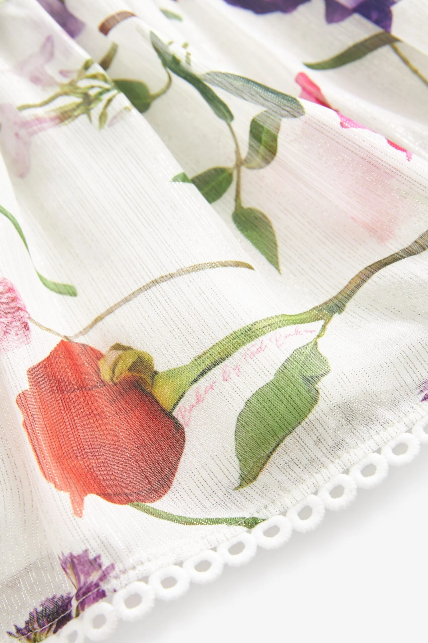 Baker By Ted Baker (0–13 Jahre) Geblümtes Weißes Kleid 10 Baker By Ted Baker (0–13 Jahre) Geblümtes Weißes Kleid – Bild 8