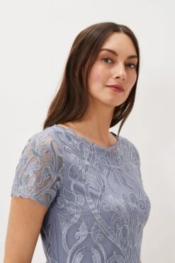 Phase Eight Bea Kleid Mit Stickerei, Blau -MONSON Kleidung Geschaft U87289s4